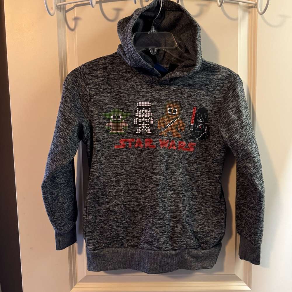 Star Wars Charcoal Hoodie with Iconic Characters